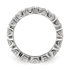 Sterling Silver Rhodium-plated CZ Eternity Ring