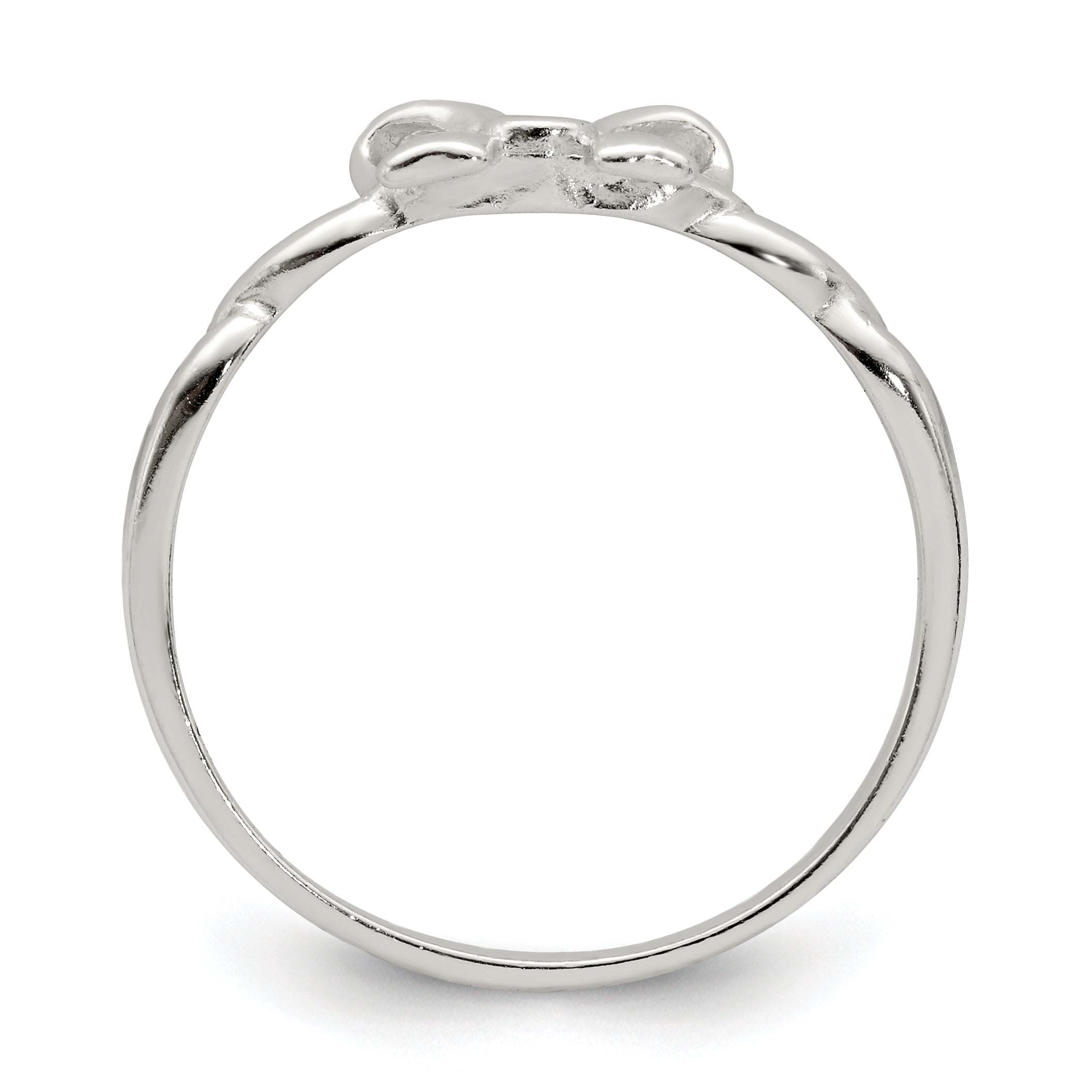 Sterling Silver CZ Bow Ring