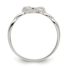 Sterling Silver CZ Bow Ring