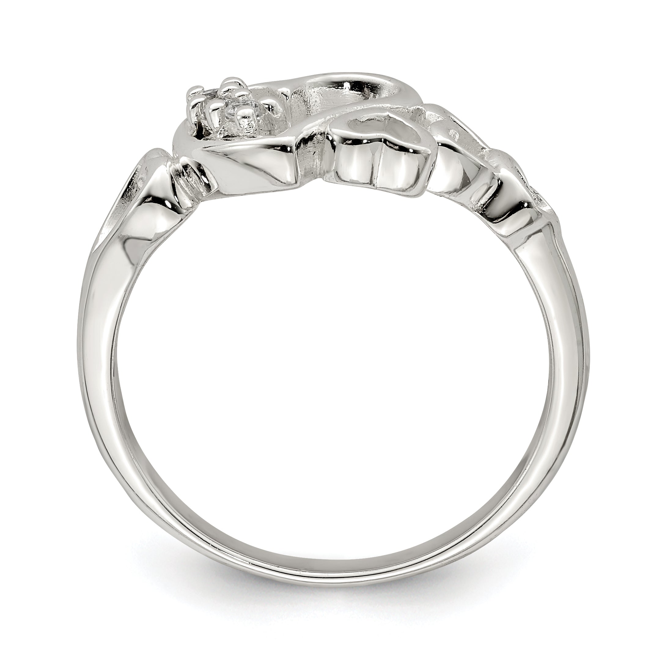 Sterling Silver CZ Heart Ring