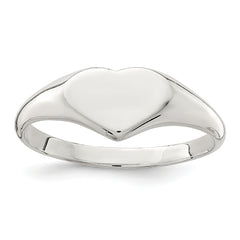 Sterling Silver Heart Signet Ring