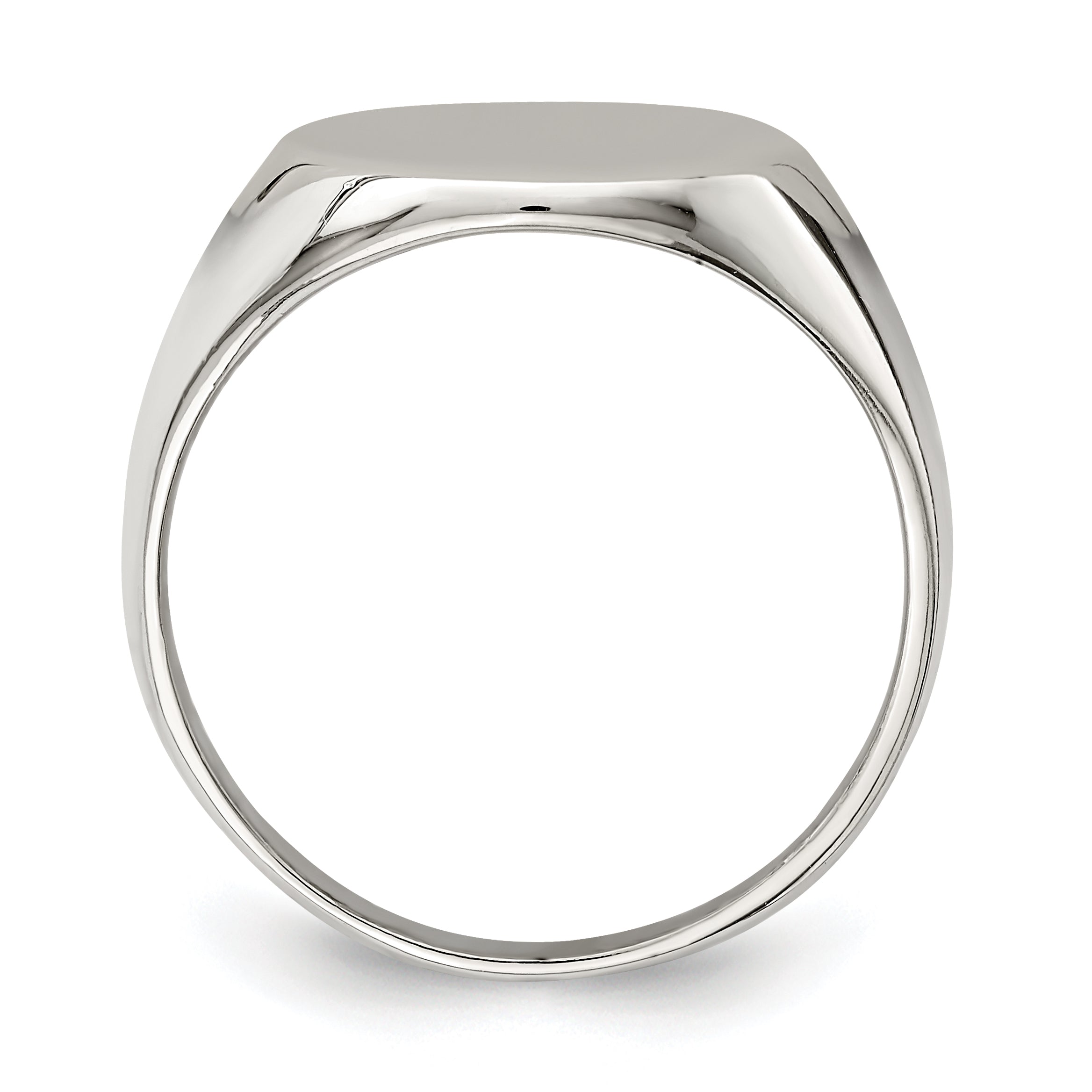 Sterling Silver 17x13mm Closed Back Signet Ring