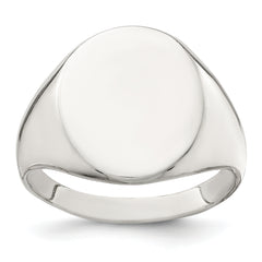 Sterling Silver 17x13mm Closed Back Signet Ring