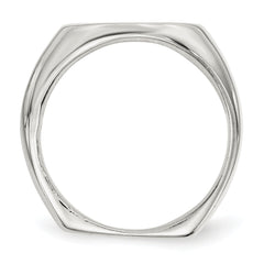 Sterling Silver 18x14mm Open Back Signet Ring