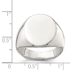 Sterling Silver 18x14mm Open Back Signet Ring