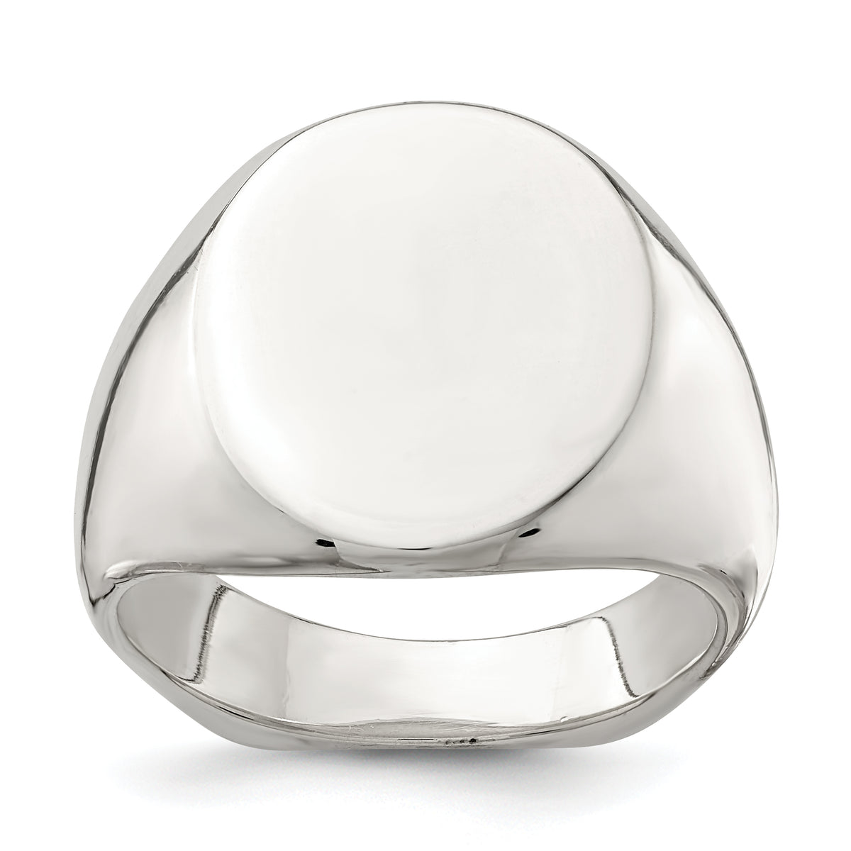 Sterling Silver 18x14mm Open Back Signet Ring