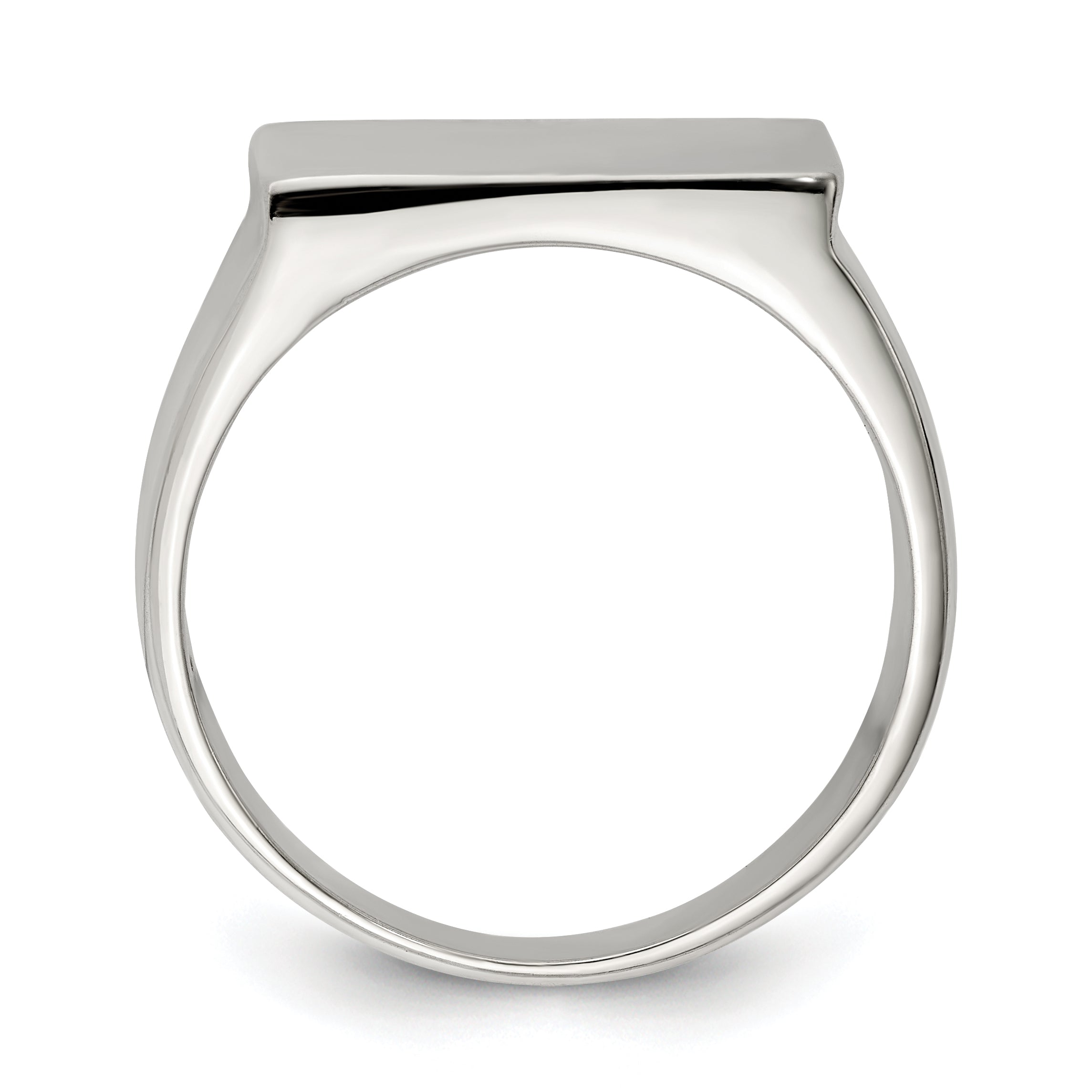 Sterling Silver 19x16mm Closed Back Signet Ring