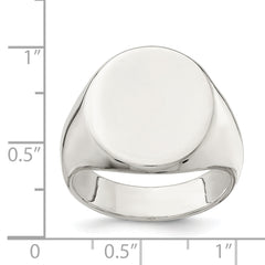 Sterling Silver 19x16mm Closed Back Signet Ring