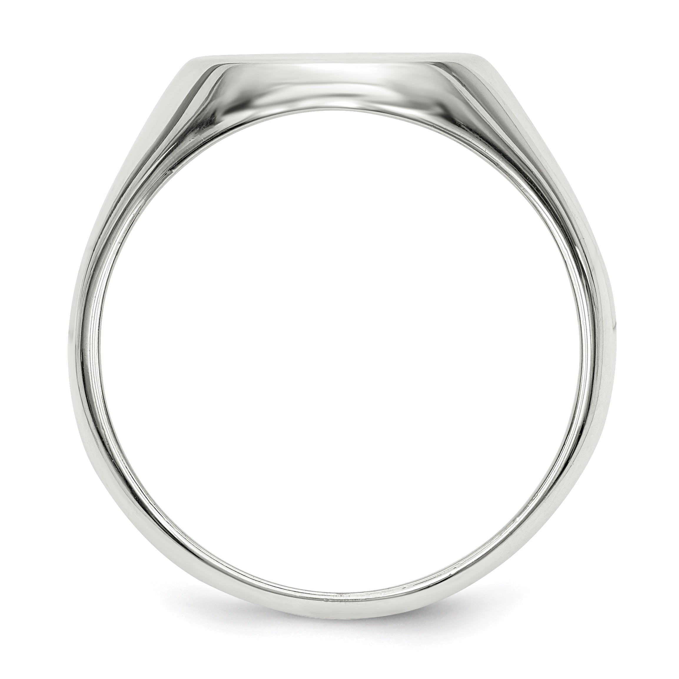 Sterling Silver 15x12mm Closed Back Signet Ring