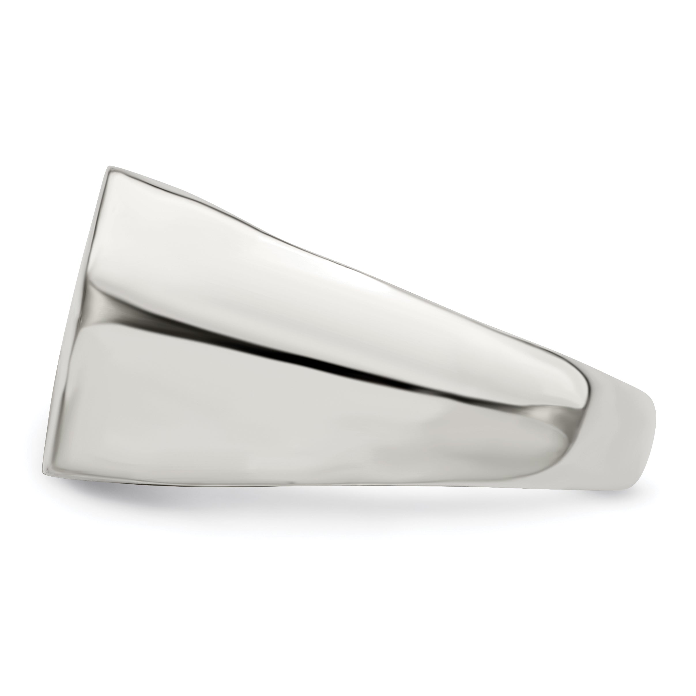 Sterling Silver 12x15mm Open Back Signet Ring