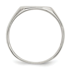 Sterling Silver 11x12mm Closed Back Signet Ring