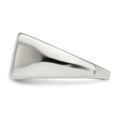 Sterling Silver 11x12mm Closed Back Signet Ring