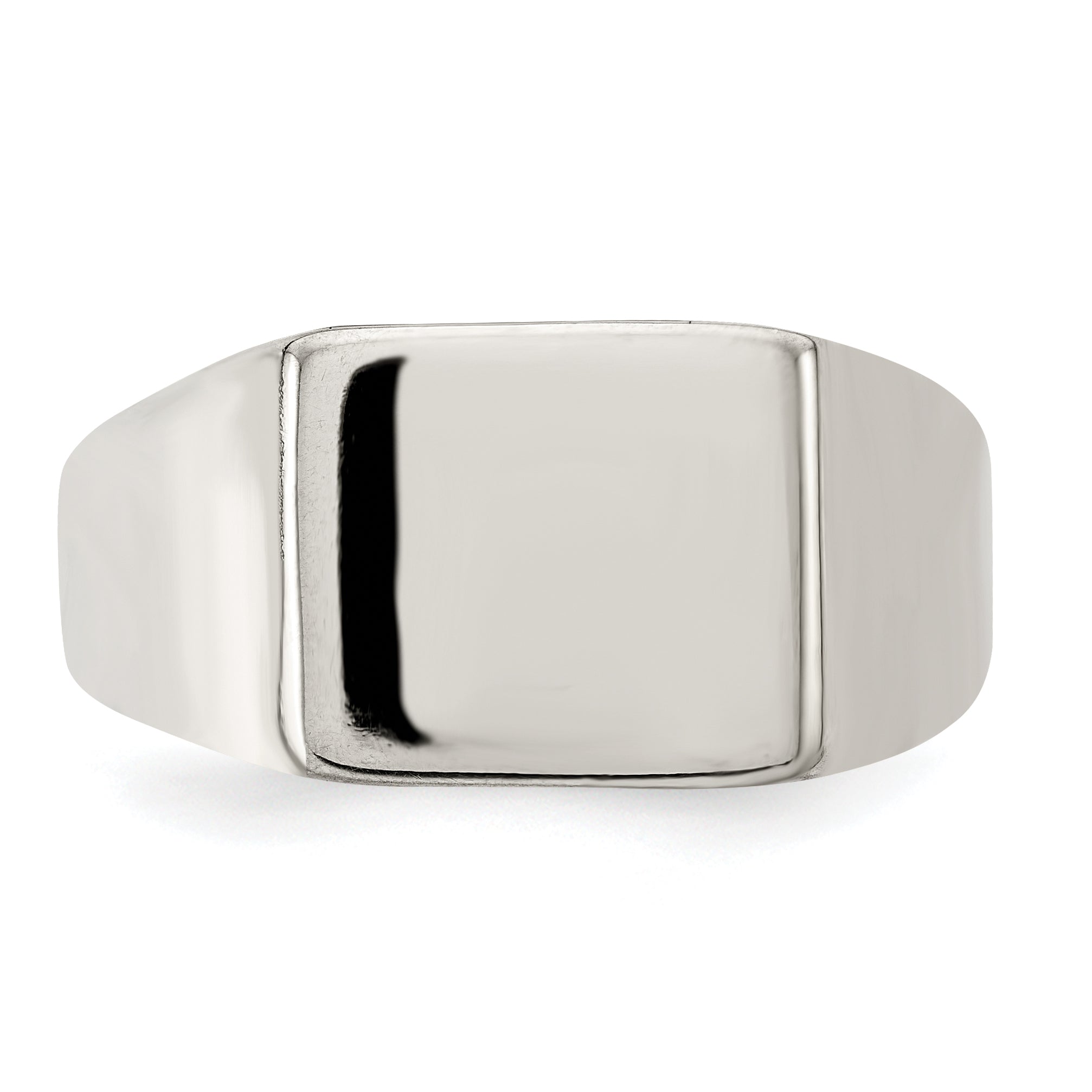 Sterling Silver 11x12mm Closed Back Signet Ring