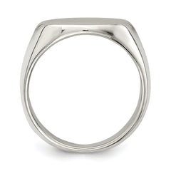 Sterling Silver 12x17mm Closed Back Signet Ring