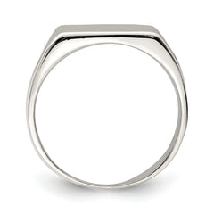 Sterling Silver 12x14mm Closed Back Signet Ring