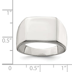 Sterling Silver 12x14mm Closed Back Signet Ring