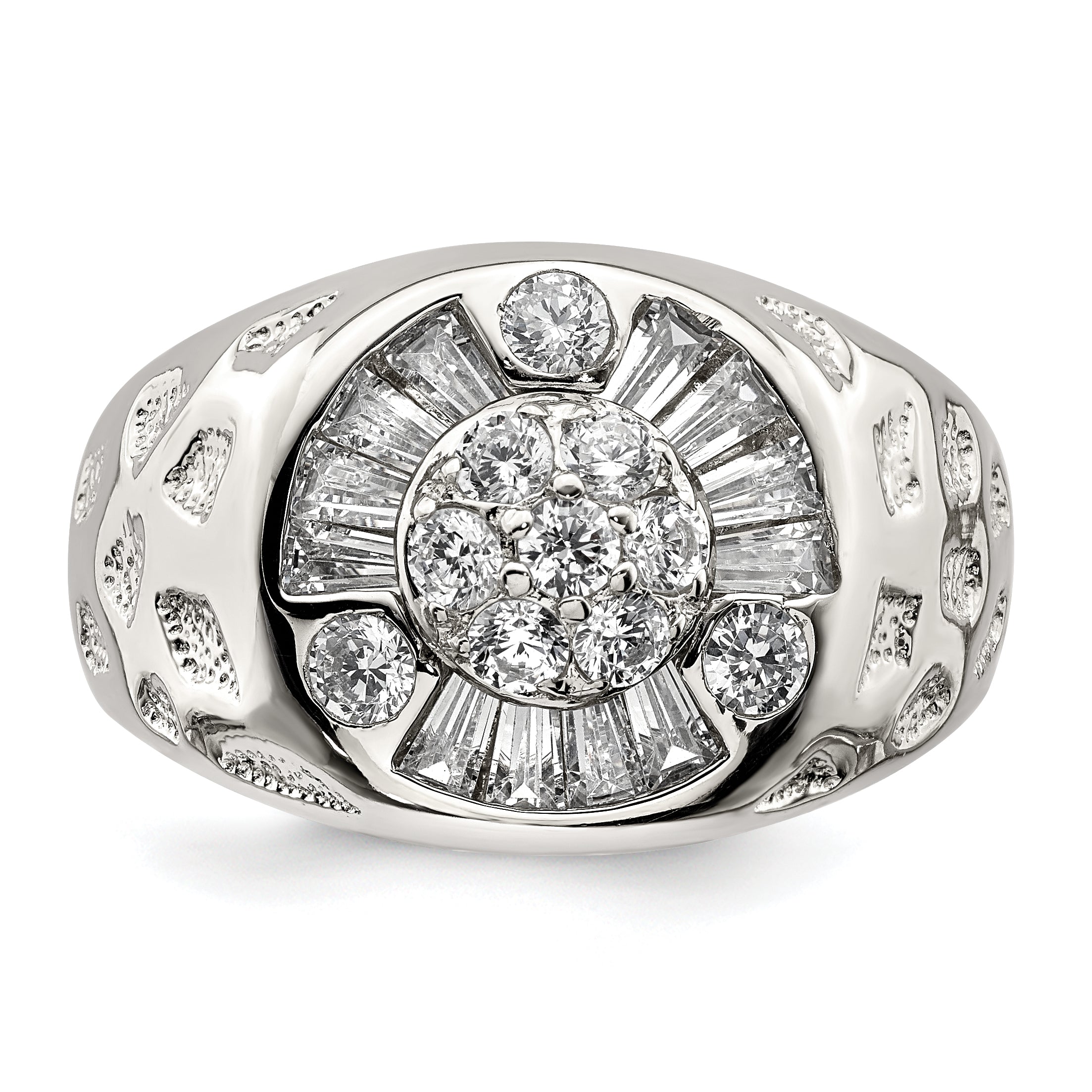 Sterling Silver Men's CZ Ring