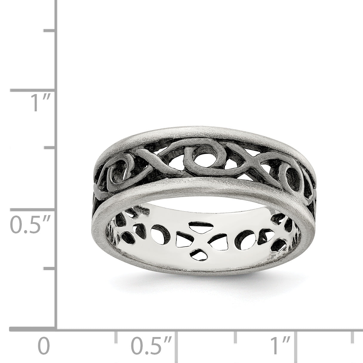 Sterling Silver X&O Design Ring