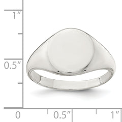 Sterling Silver 13x10mm Closed Back Signet Ring