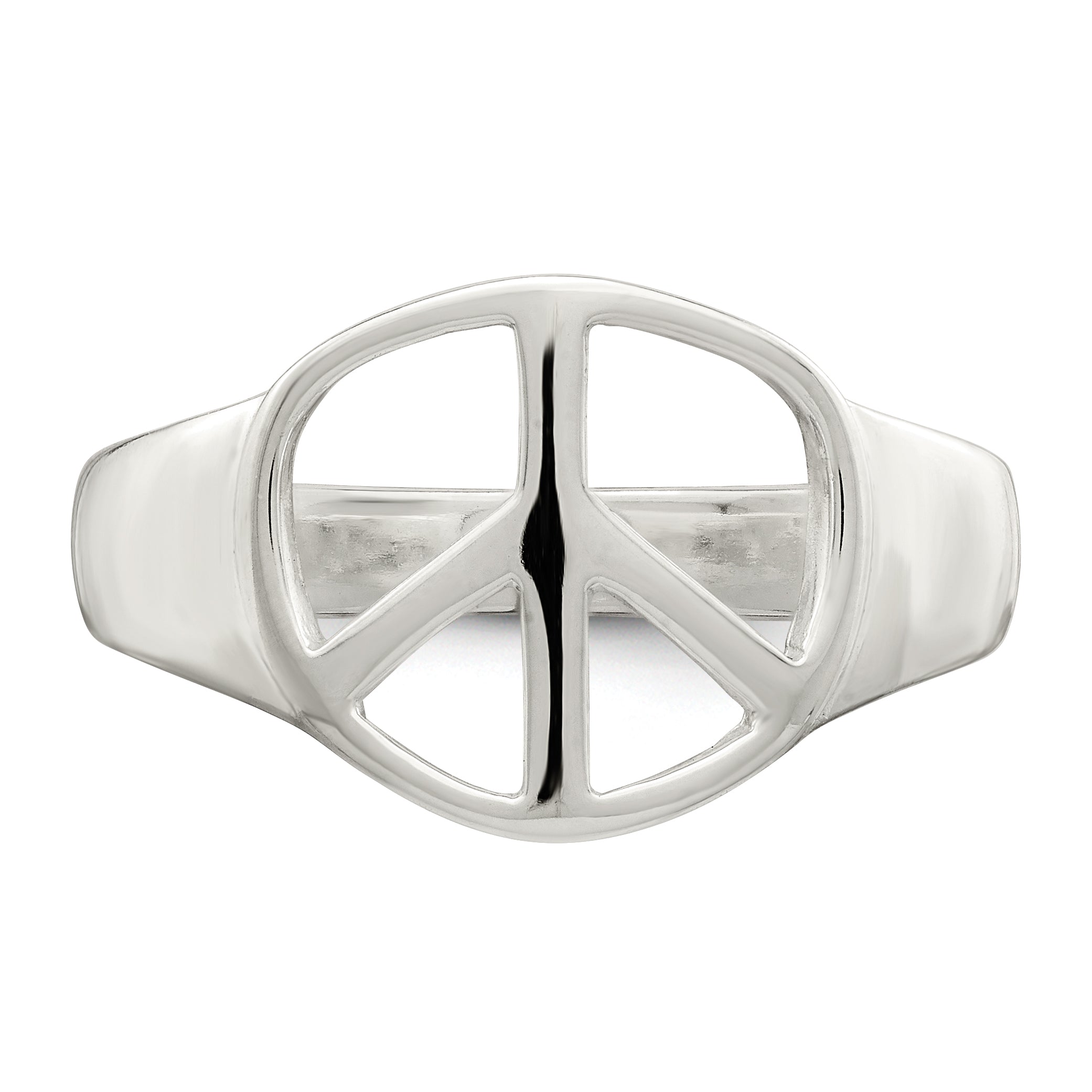 Sterling Silver Peace Sign Ring