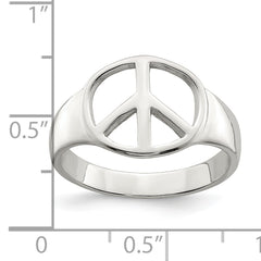 Sterling Silver Peace Sign Ring