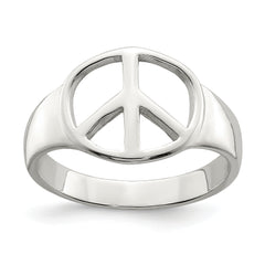 Sterling Silver Peace Sign Ring