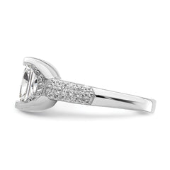 Sterling Silver Square CZ Ring