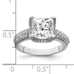 Sterling Silver Square CZ Ring