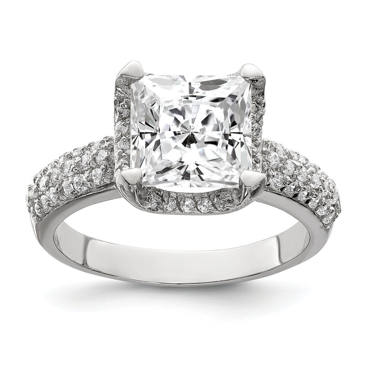 Sterling Silver Square CZ Ring