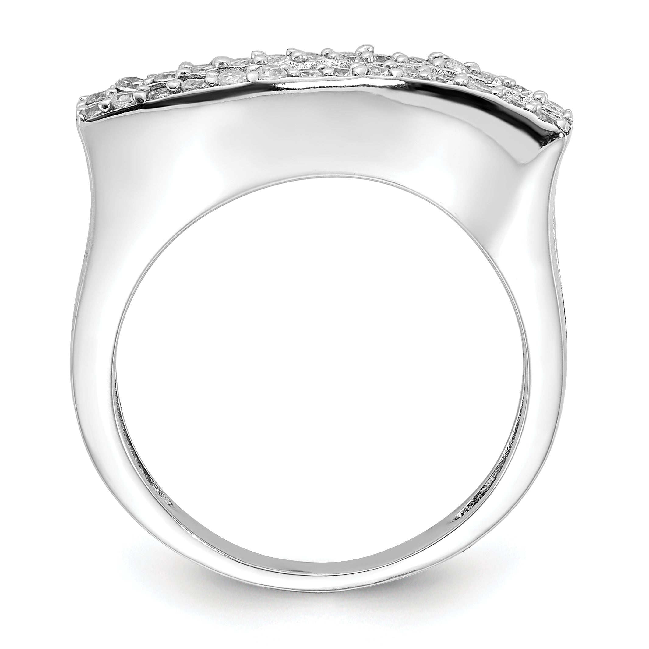 Sterling Silver Polished CZ Ring