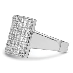 Sterling Silver Polished CZ Ring