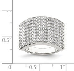 Sterling Silver Polished CZ Ring