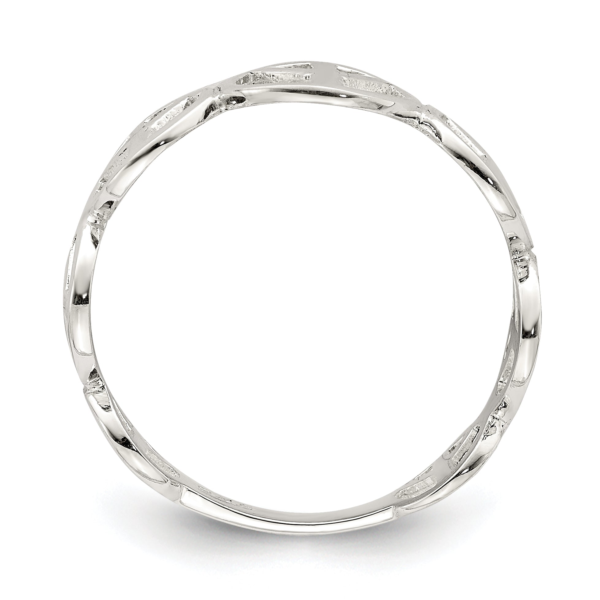 Sterling Silver Polished Peace Ring