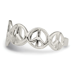 Sterling Silver Polished Peace Ring