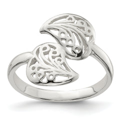 Sterling Silver Polished Filigree Ring