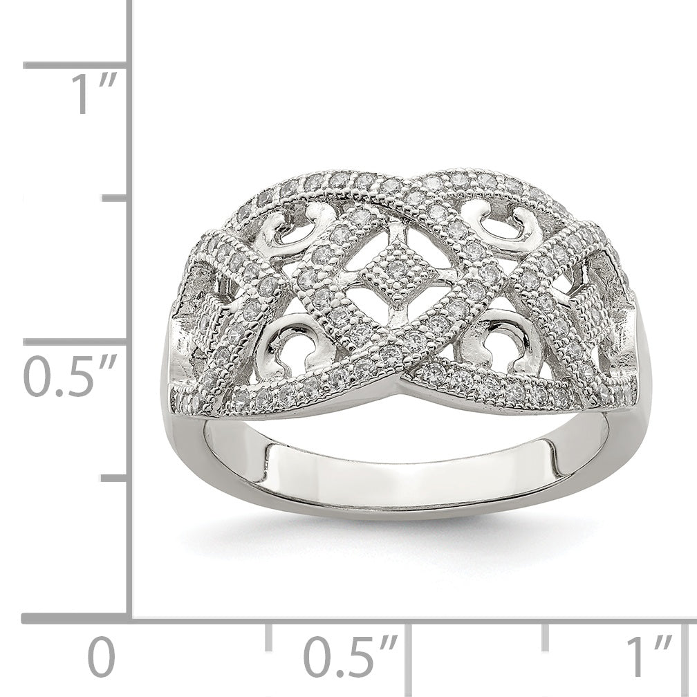 Sterling Silver Micro Pav? with Intricate Designs Ring