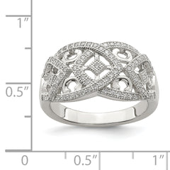 Sterling Silver Micro Pav? with Intricate Designs Ring