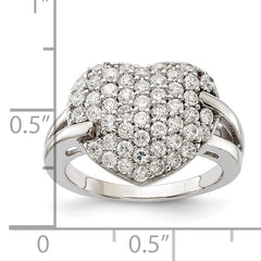 Sterling Silver CZ Heart Ring