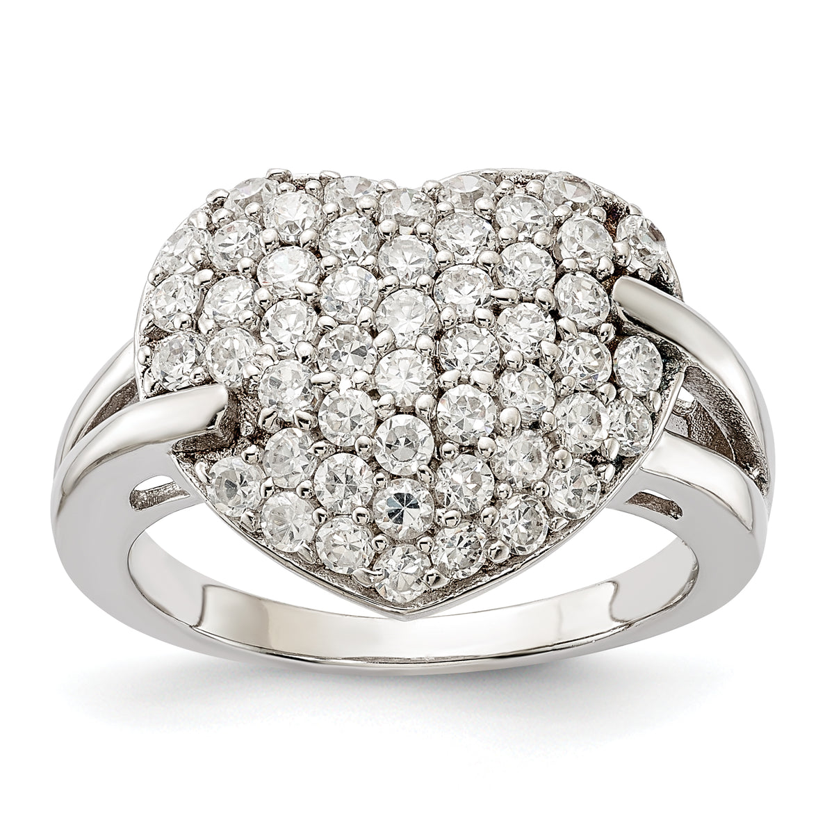 Sterling Silver CZ Heart Ring