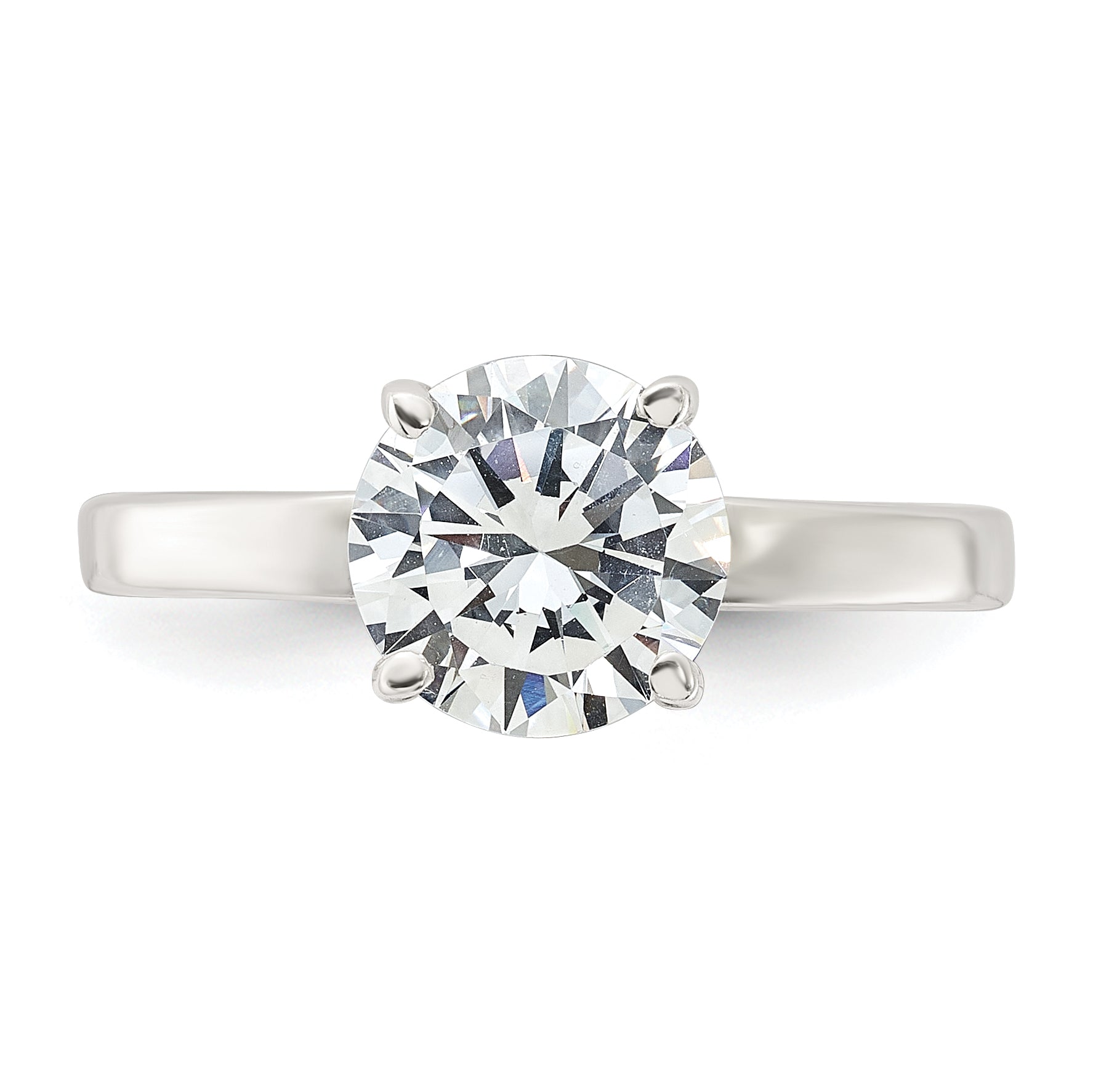 Sterling Silver Polished CZ Ring