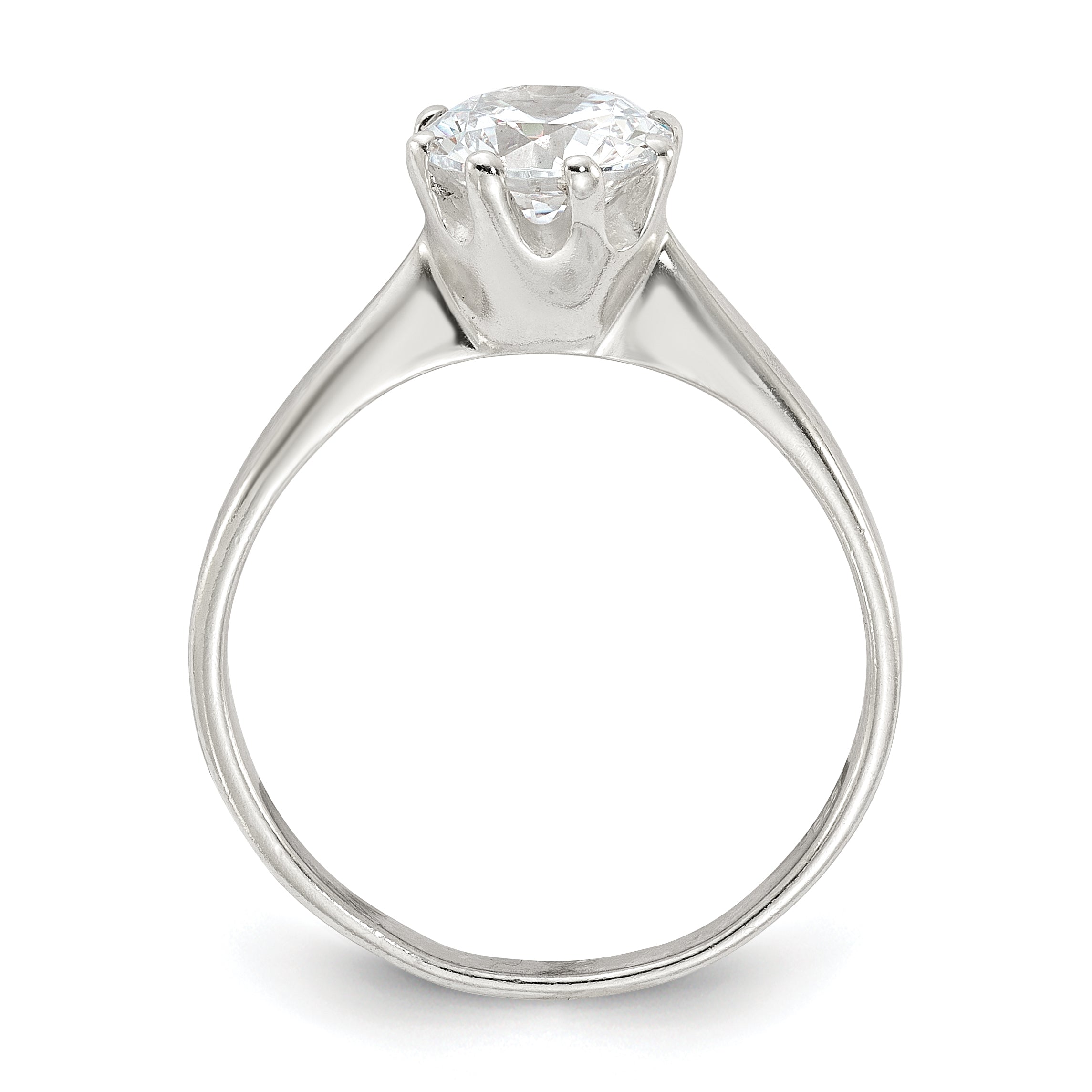 Sterling Silver Polished CZ Ring