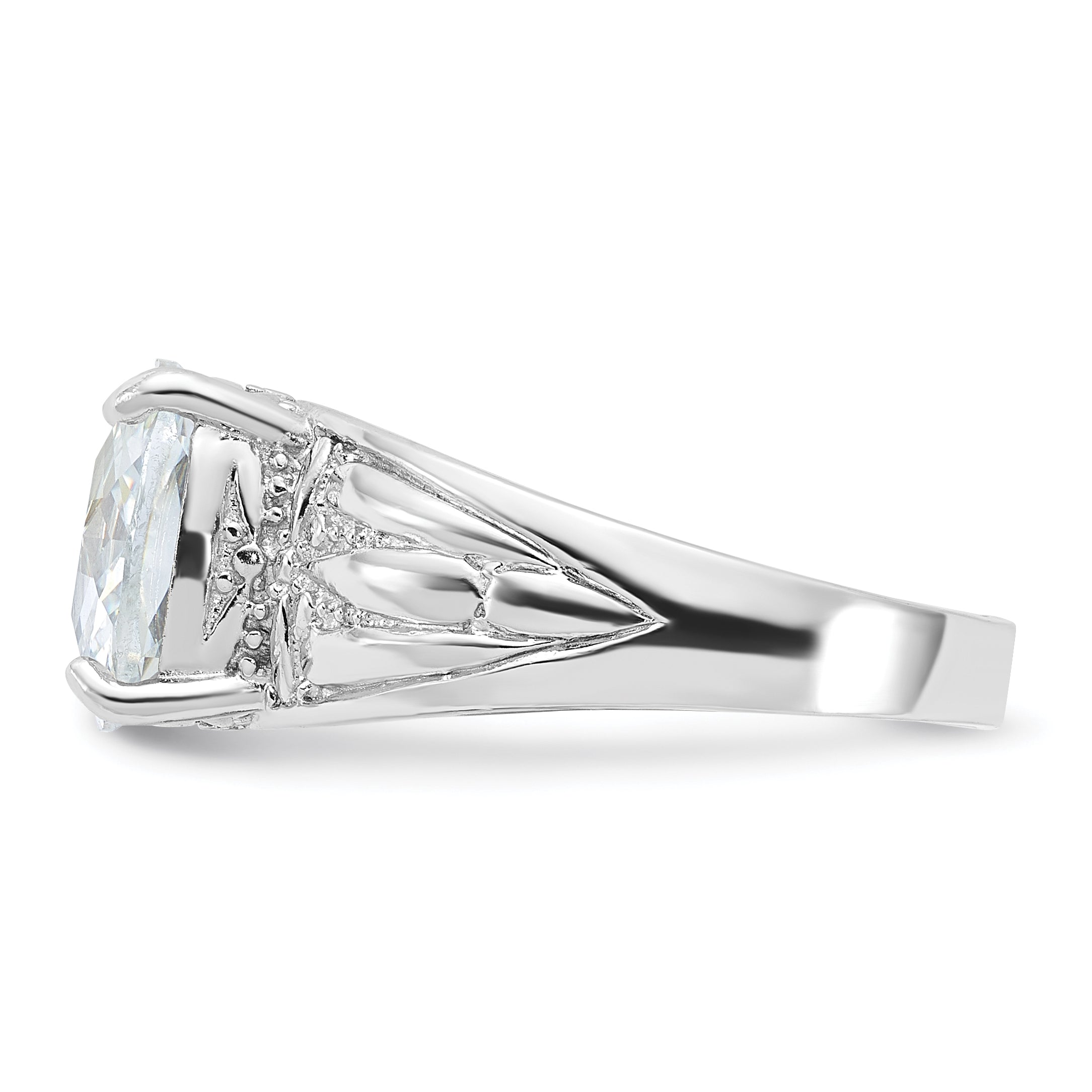 Sterling Silver Cushion CZ Ring