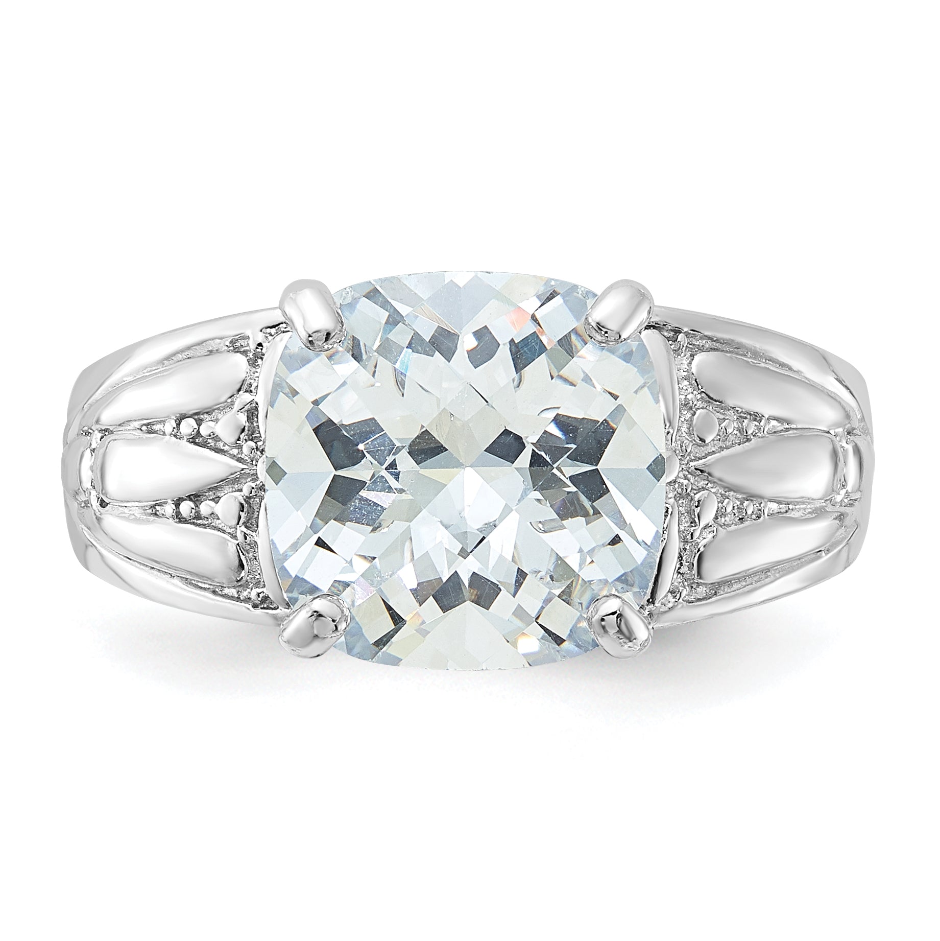 Sterling Silver Cushion CZ Ring