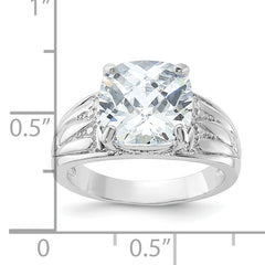 Sterling Silver Cushion CZ Ring