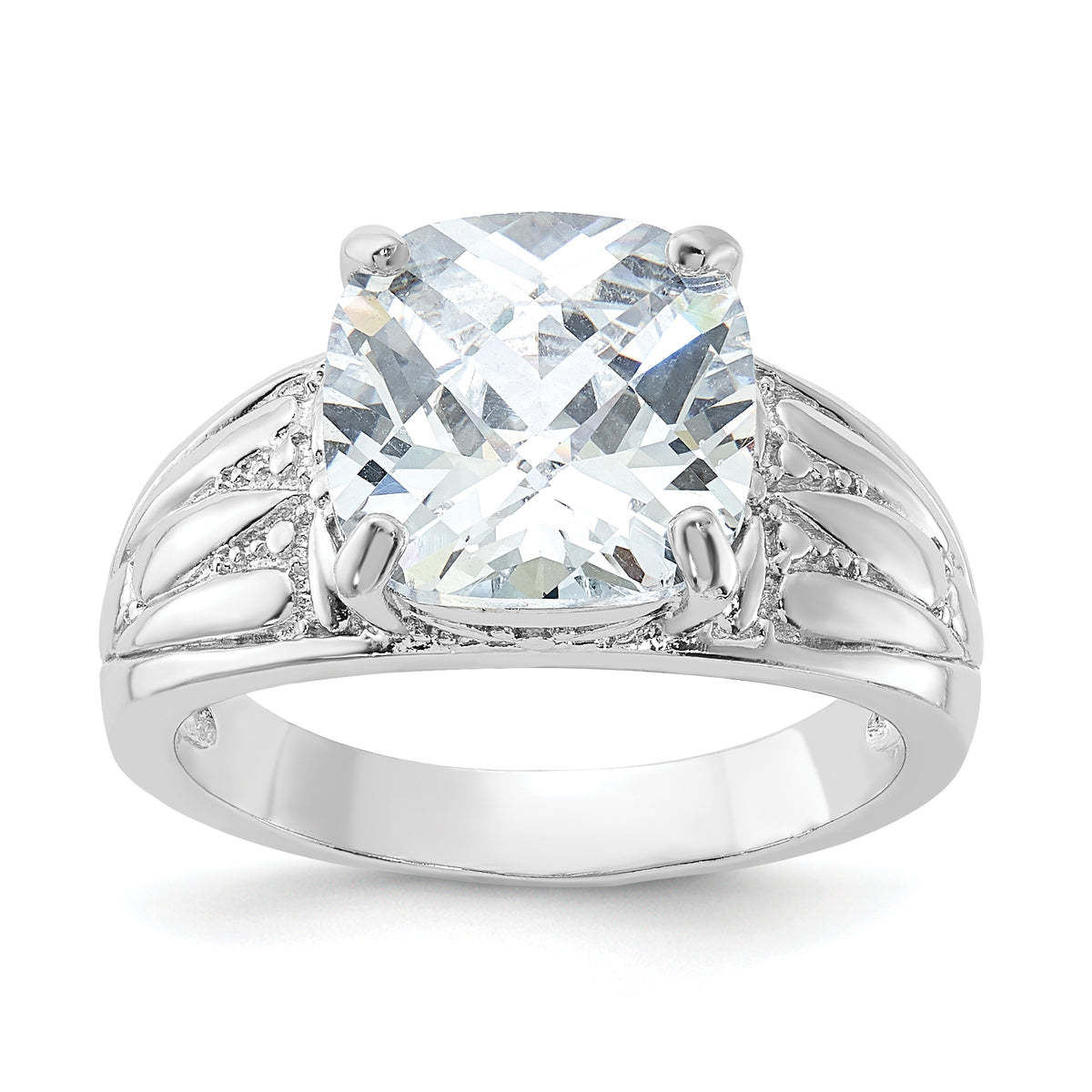 Sterling Silver Cushion CZ Ring