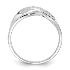 Sterling Silver CZ Twist Ring