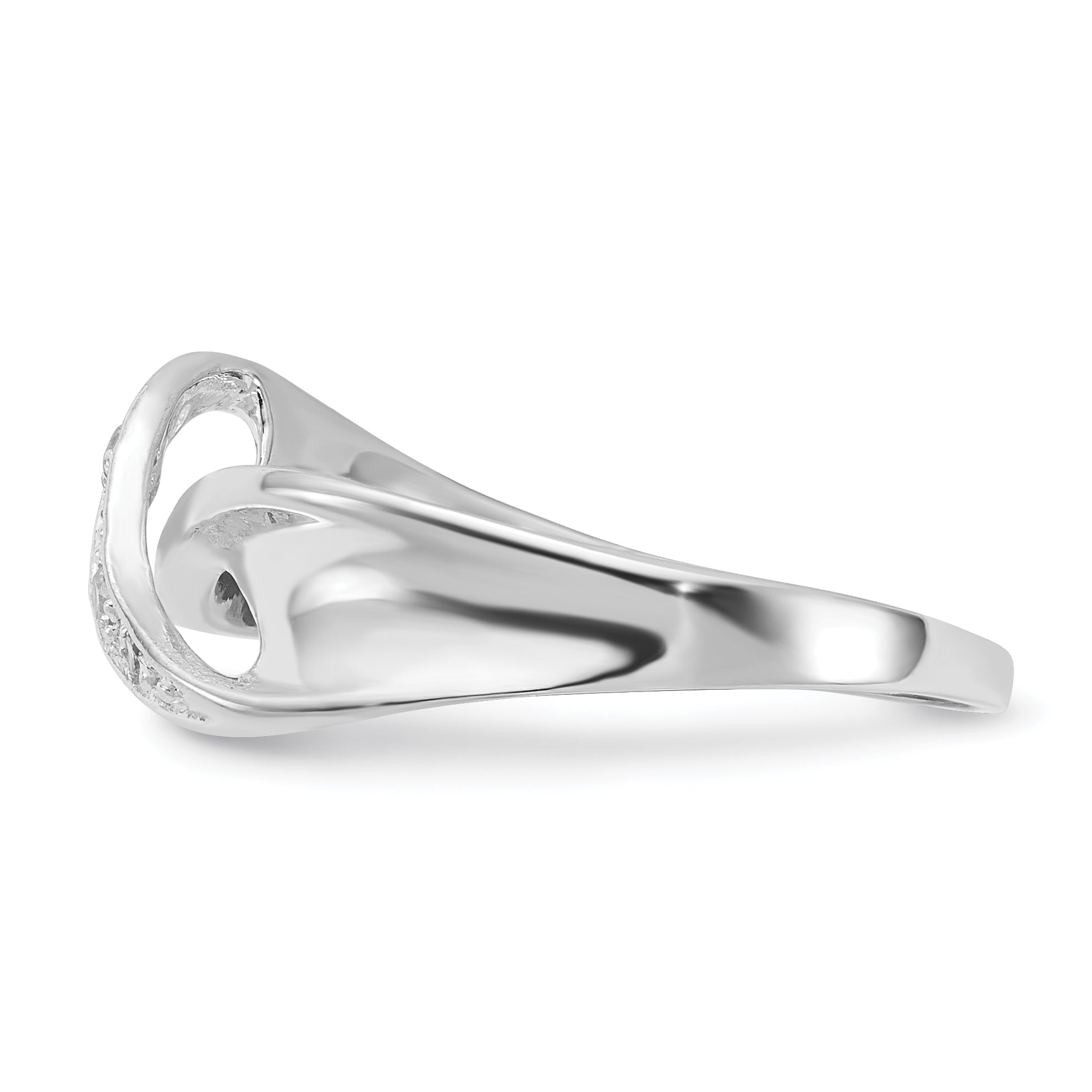 Sterling Silver CZ Twist Ring