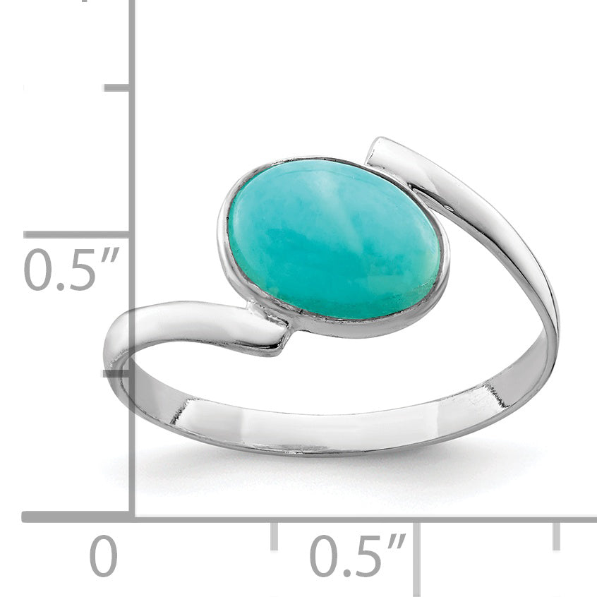 Sterling Silver Oval Amazonite Ring