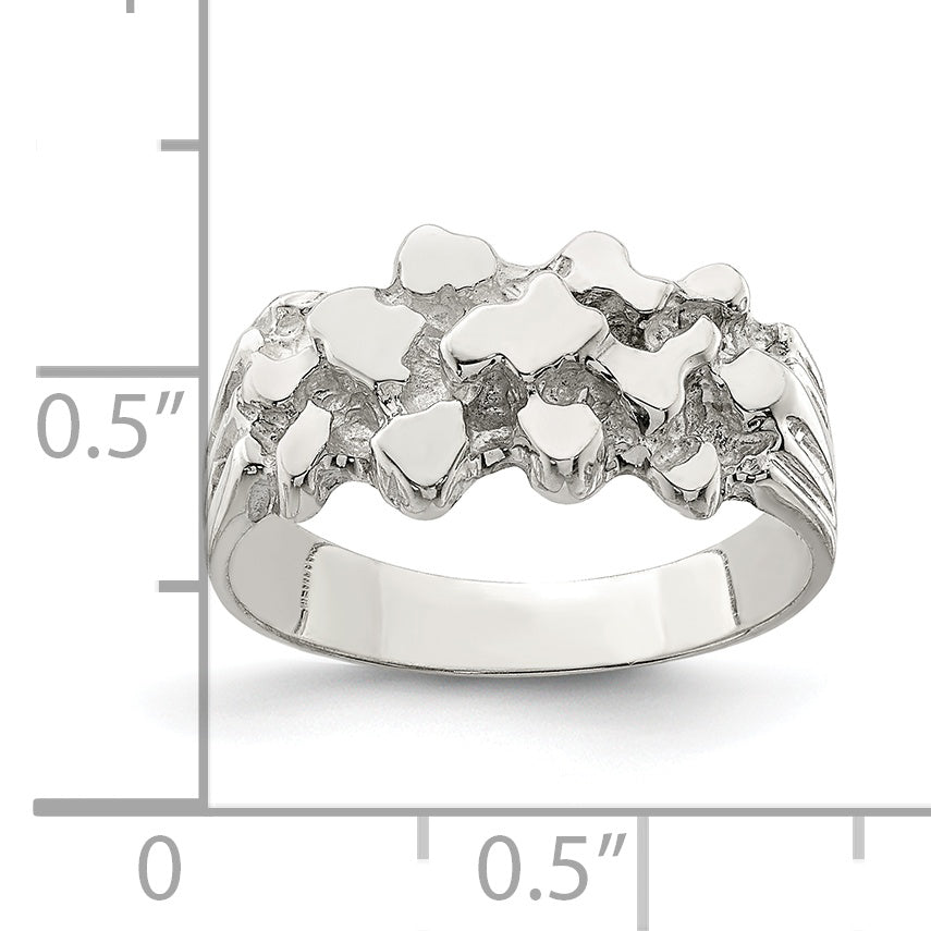 Sterling Silver Woman's Nugget Ring