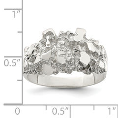 Sterling Silver Men's Nugget Ring